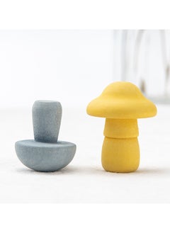 General Fun mushroom picking game color cognition puzzle building blocks simulated macarons puzzles early education wooden toys  - Image 3