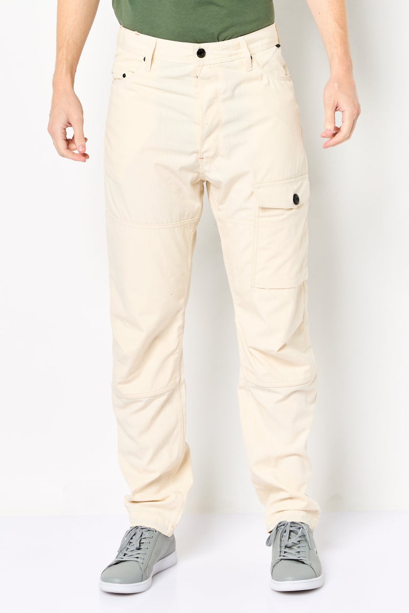G-Star RAW Men Relaxed Fit Textured Tapered Pants, Beige - Image 1