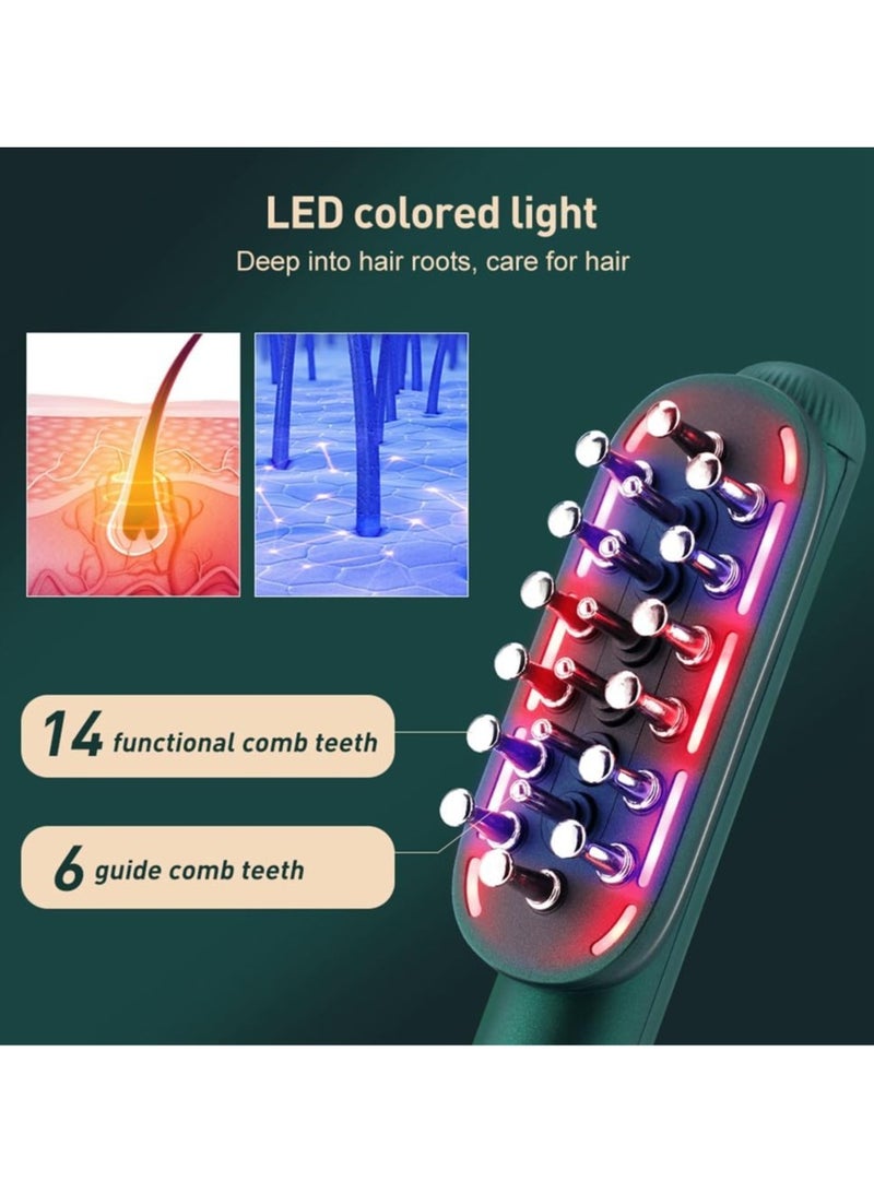 general LED Hair Brush Electric Hair Growth Comb Anti-Hair Loss Massage Therapy EMS Massager with Red RF Infrared Light - Image 2