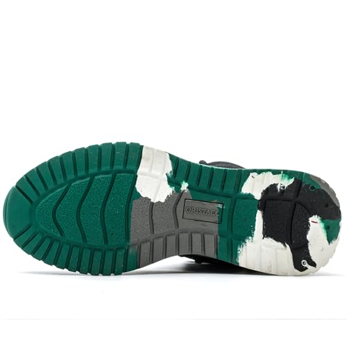 ORISTACO Work Safety Crew Boots Lightweight Breathable Industry Construction Steel Toe Sneakers, 0297 Green 48 - Image 5