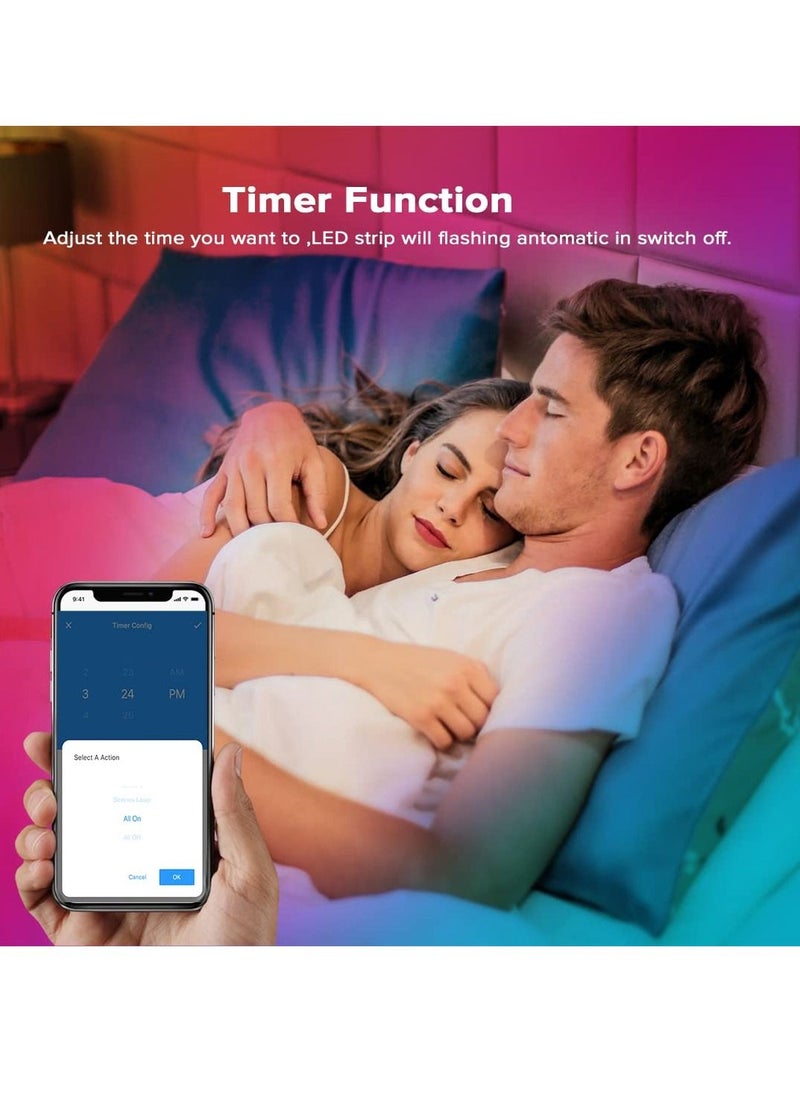 SYOSI Bluetooth SP611E Sync Music Controller Timer Mode with Dual Signal Output 600pixels/port for LED Module Pixel Strip Light APP/3Key Button/IR Remote Control  - Image 3