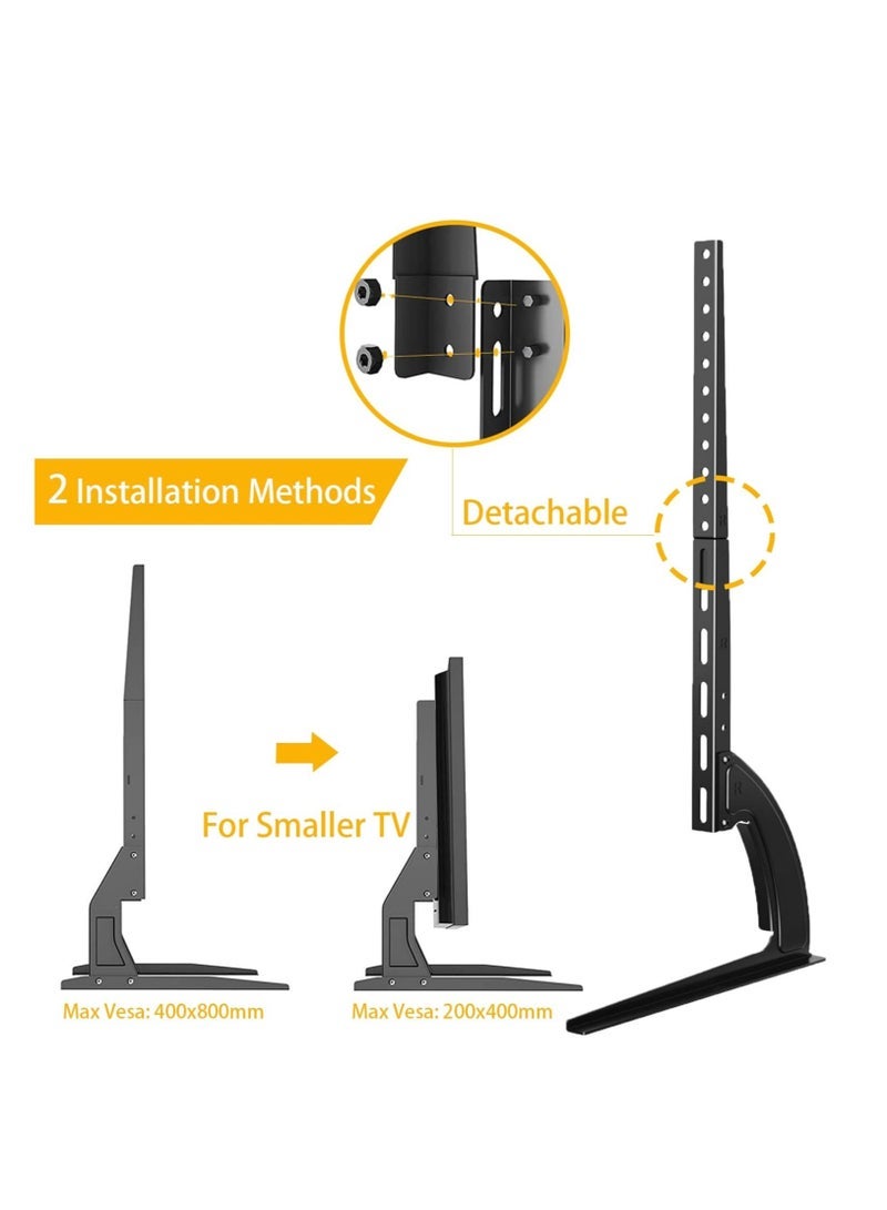 "Universal TV Stand Mount by 5Rcom: Versatile Tabletop Stand for 22-65 inch Flat Screen TVs - Adjustable Height, Holds up to 88lbs - Compatible with Plasma, LCD, LED TVs - Max VESA 800 x 500mm - Stabl - Image 5