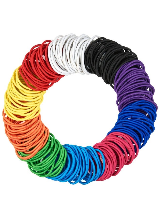 إكسبريشنز ربطات شعر إكسبريشنز، 216 قطعة، عبوة اقتصادية بألوان زاهية 4 مم، بدون حاملات معدنية لذيل الحصان، للشعر الكثيف والمجعد وجميع أنواع الشعر - Image 1