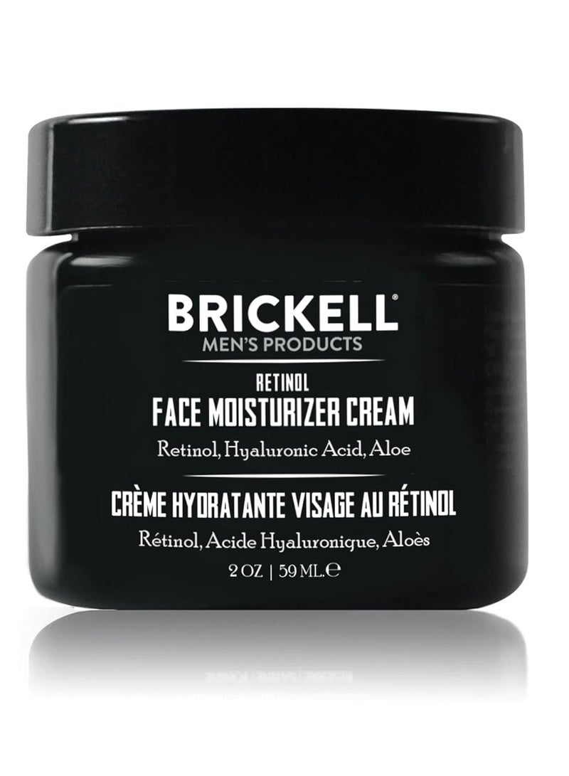 Brickell Men's Retinol Face Moisturizer Cream For Men, Natural & Organic, Anti-Wrinkle Face Night Cream with Retinol & Hyaluronic Acid To Reduce Fine Lines and Even Skin Tone, Fragrance-Free, 2 Ounce - Image 1