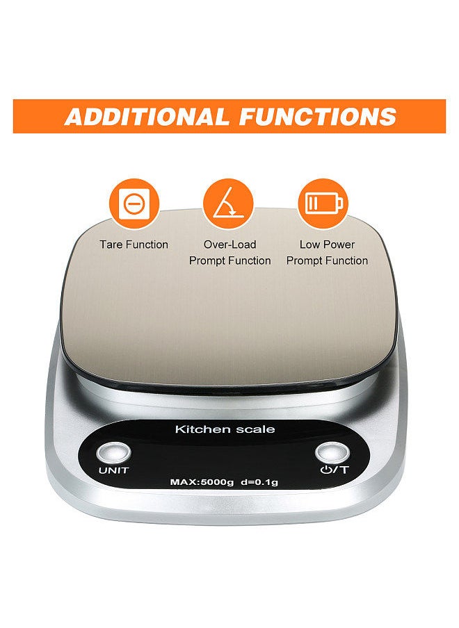 Generic - High Precision Digital Scale with Waterproof Surface 5kg/0.1g Portable Kitchen Scale Baking Scale - Image 1