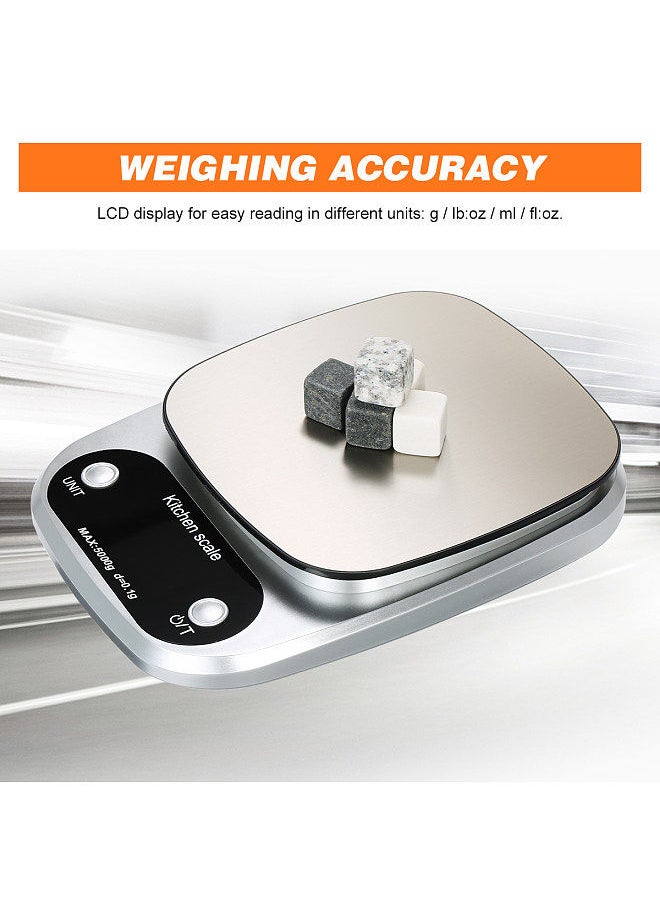 Generic - High Precision Digital Scale with Waterproof Surface 5kg/0.1g Portable Kitchen Scale Baking Scale - Image 1
