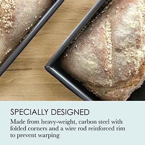 Chicago Metallic Professional 1-Pound Non-Stcik Loaf Pan, Perfect for pound cakes, meat loafs and more! Measures 8.5-Inch-by-4.5 Inch - Image 4