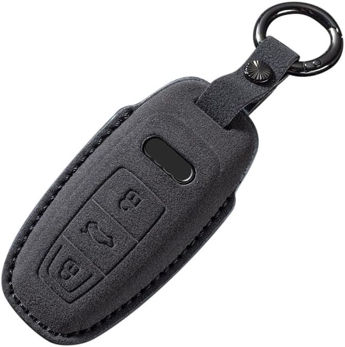 ontto Suede Car Key Fob Cover for Audi Models - Keyless Entry Keyring Shell - Image 1