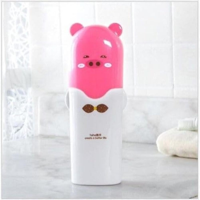 1 Piece Portable Dirt-Resistant Plastic Toothbrush Case Travel and Daily Use Multicolor (pink) - Image 2