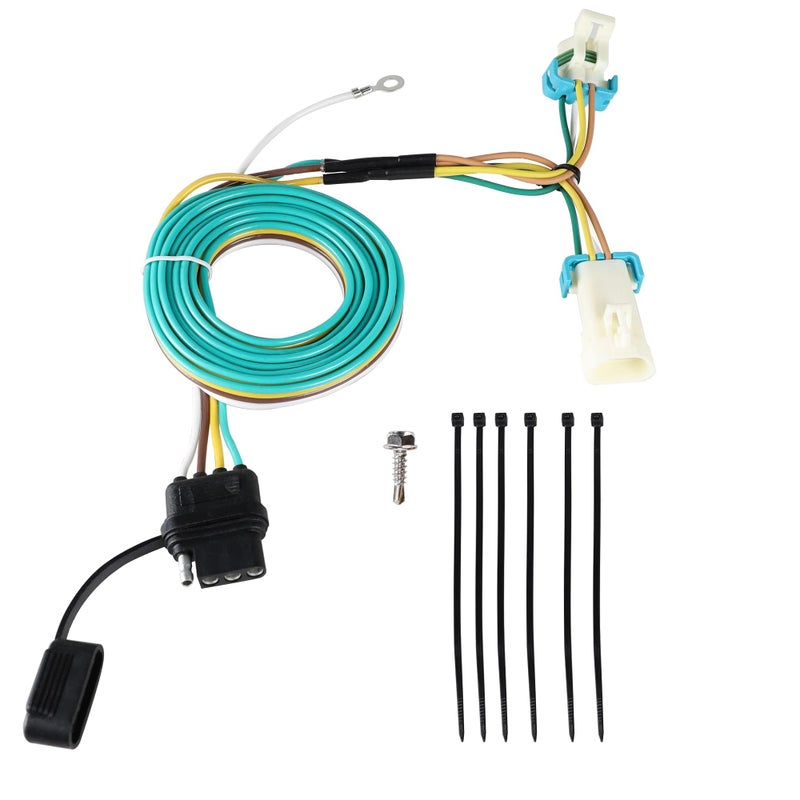 Oyviny Custom 4 Way Trailer Wiring Harness for 1998-2000 Isuzu Hombre/1998-2004 GMC Sonoma/Chevrolet S-10