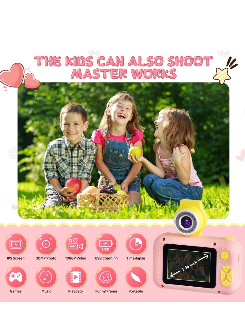 Daxiongmao Mini camera, children's digital camera, can take photos and record videos, high-definition high-pixel lens can be flipped (pink)  - Image 3