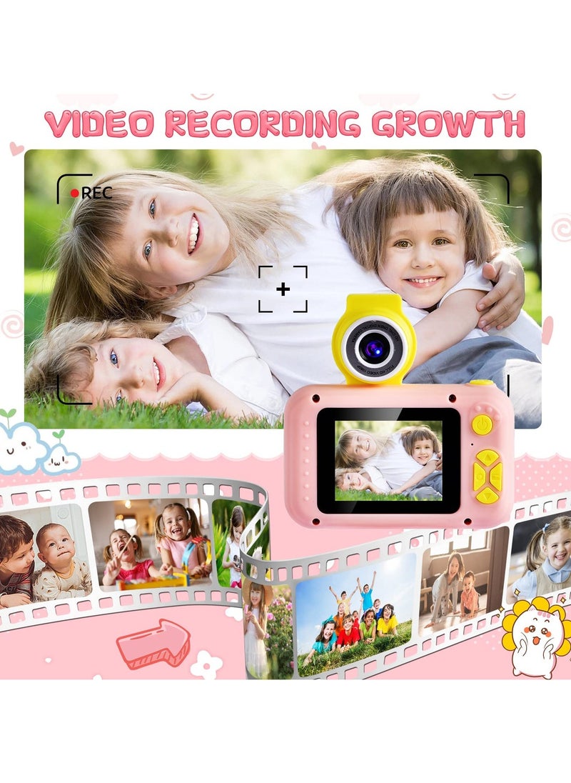 Daxiongmao Mini camera, children's digital camera, can take photos and record videos, high-definition high-pixel lens can be flipped (pink)  - Image 5