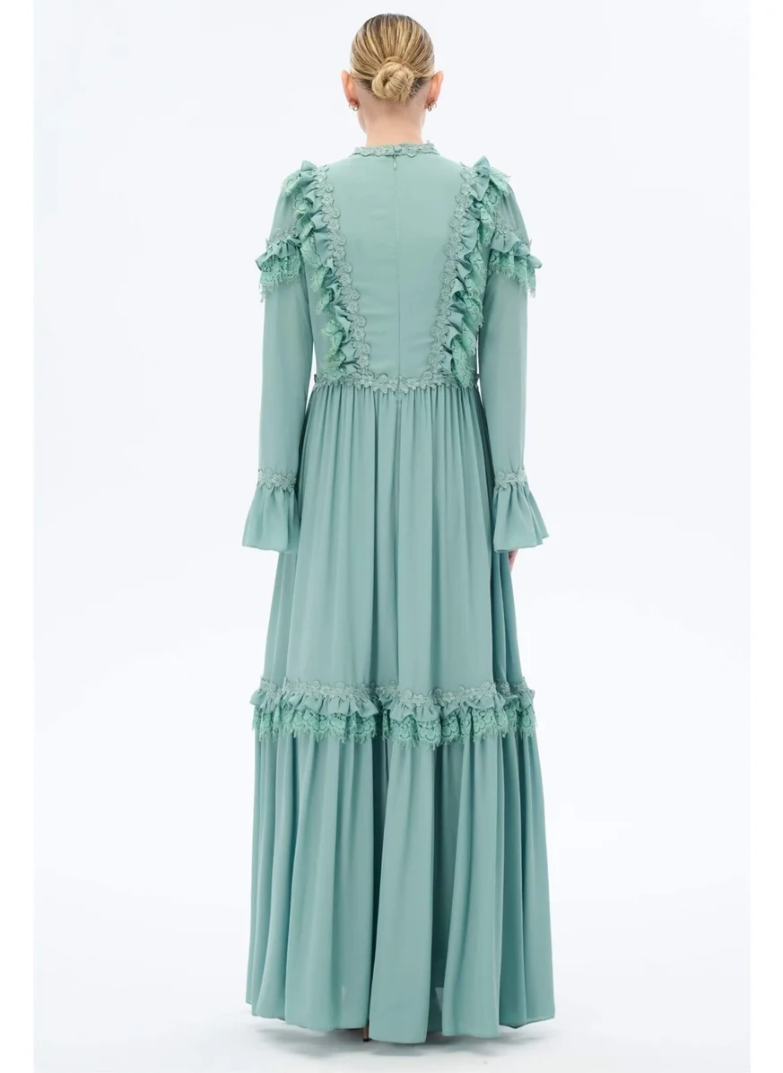 Miha Elegant Lace Dress Mint