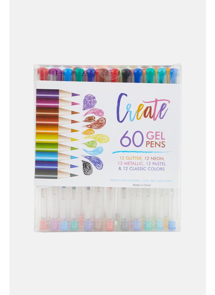 VOTUM 60 Pieces Acid Free Non Toxic Gel Pens, Green and Blue Combo  - Image 1