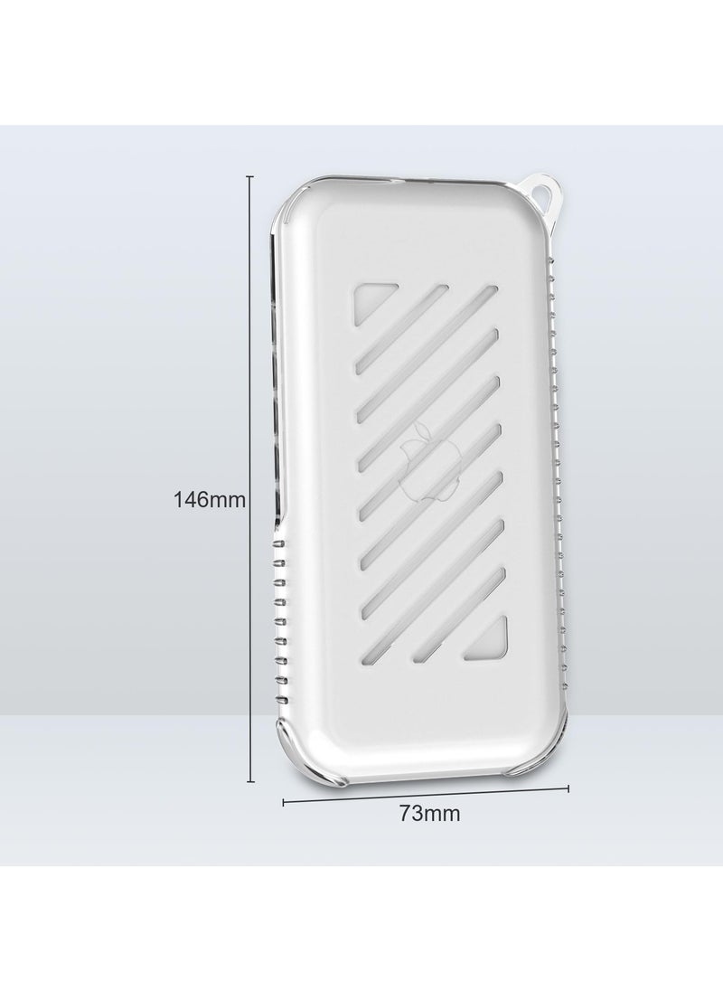 SYOSI - Battery Case TPU Soft, Fit for Apple Vision Pro,  Protector for Vision Pro Battery Impact & Scratch Resistant Anti-Slip Battery Cover Skin for Apple Vision Pro Accessories with Carry Hole (Clear) - Image 1