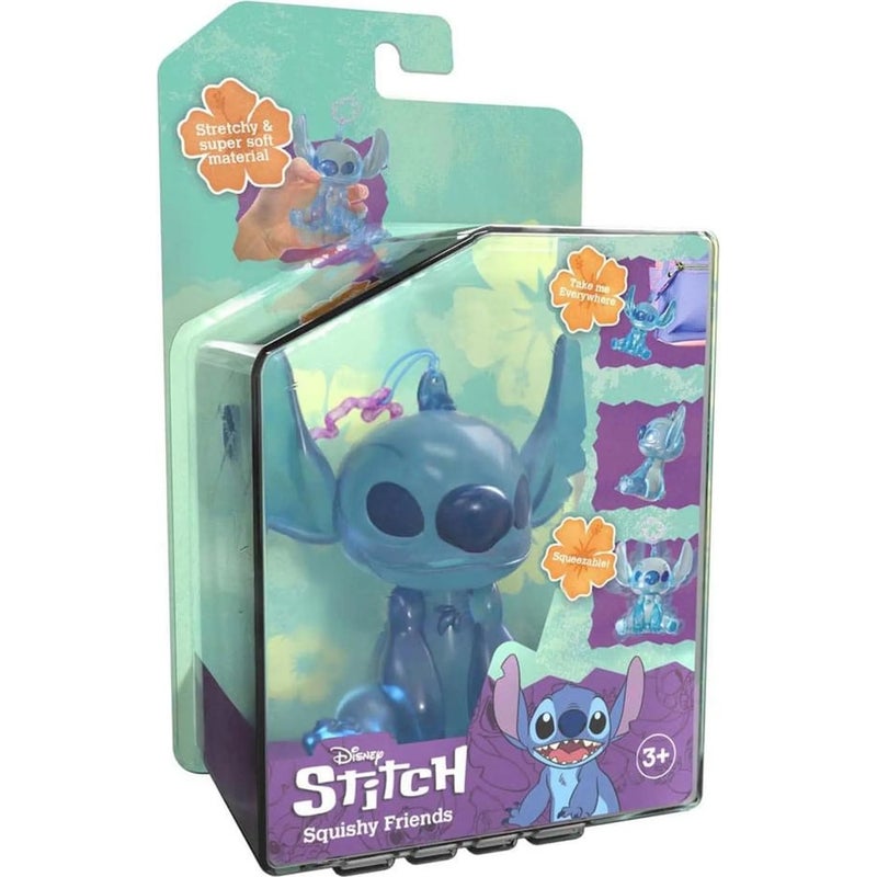 Eolo - Stitch Squishy Friends 12 cm with Keychain - Translucent - SQT902ST-1 - Image 4