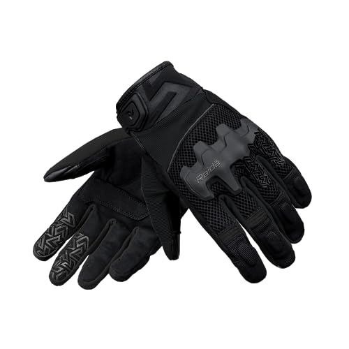 Raida Drift Motorcycle Riding Gloves | Scaphoid Shieldã¢€ž¢ Palm Slider | 3D Air Mesh | Smartphone Touchscreen Compatibility (M, Black), Cycling, Spandex - Image 1