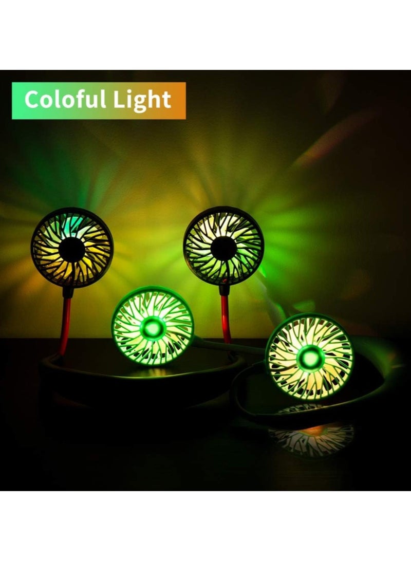 ELTRAZONE "Neck Fan with RGB Light – 4000mAh Battery, USB Rechargeable, Black"  - Image 4
