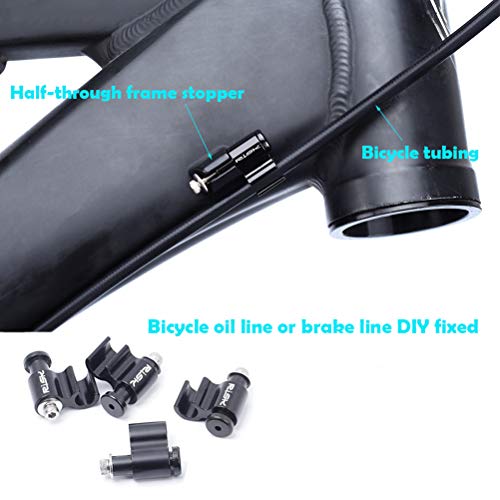 Farbetter 4-Piece Bicycle Brake Cable Guides, Aluminum & Stainless Steel, Black, 4 Pack - Image 4