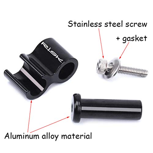 Farbetter 4-Piece Bicycle Brake Cable Guides, Aluminum & Stainless Steel, Black, 4 Pack - Image 3