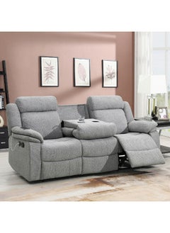Home Box Hilton 3-Seater Fabric Recliner With 2-Cupholder Dropdown Table And Usb Port 210 X 99 X 94 Cm  - Image 3