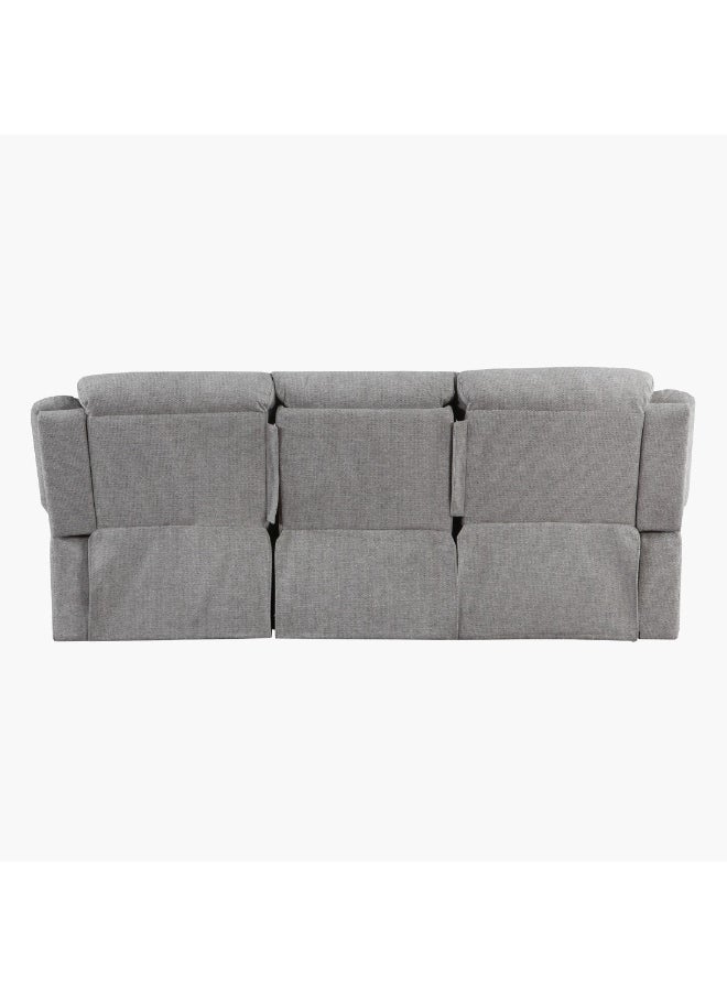 Home Box - Hilton 3-Seater Fabric Recliner With 2-Cupholder Dropdown Table And Usb Port 210 X 99 X 94 Cm - Image 1