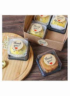 Y&D 500 Pieces Thank You Stickers Roll Party Supplies Gift Bag Kraft Label Decor Candy Box Cookies Package Gift, Red Heart Sealing Stickers, Personalized  - Image 2
