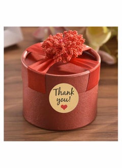 Y&D 500 Pieces Thank You Stickers Roll Party Supplies Gift Bag Kraft Label Decor Candy Box Cookies Package Gift, Red Heart Sealing Stickers, Personalized  - Image 5