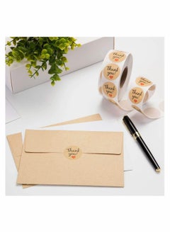 Y&D 500 Pieces Thank You Stickers Roll Party Supplies Gift Bag Kraft Label Decor Candy Box Cookies Package Gift, Red Heart Sealing Stickers, Personalized  - Image 3