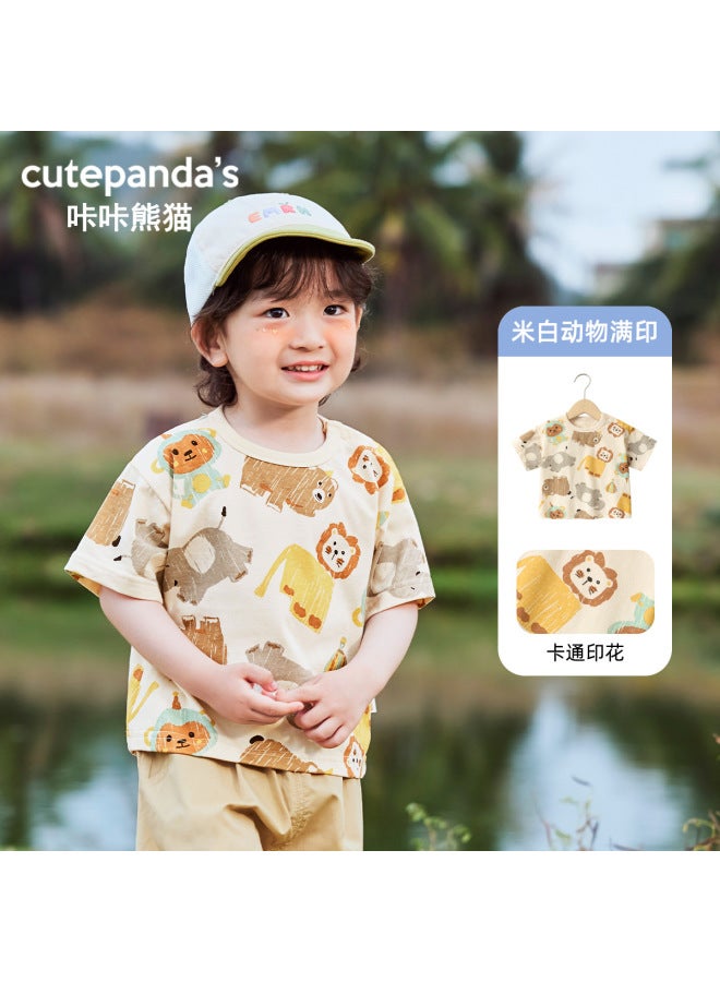 Kids Pure Cotton Short Sleeve T-Shirt – Summer Style, Kaka Panda