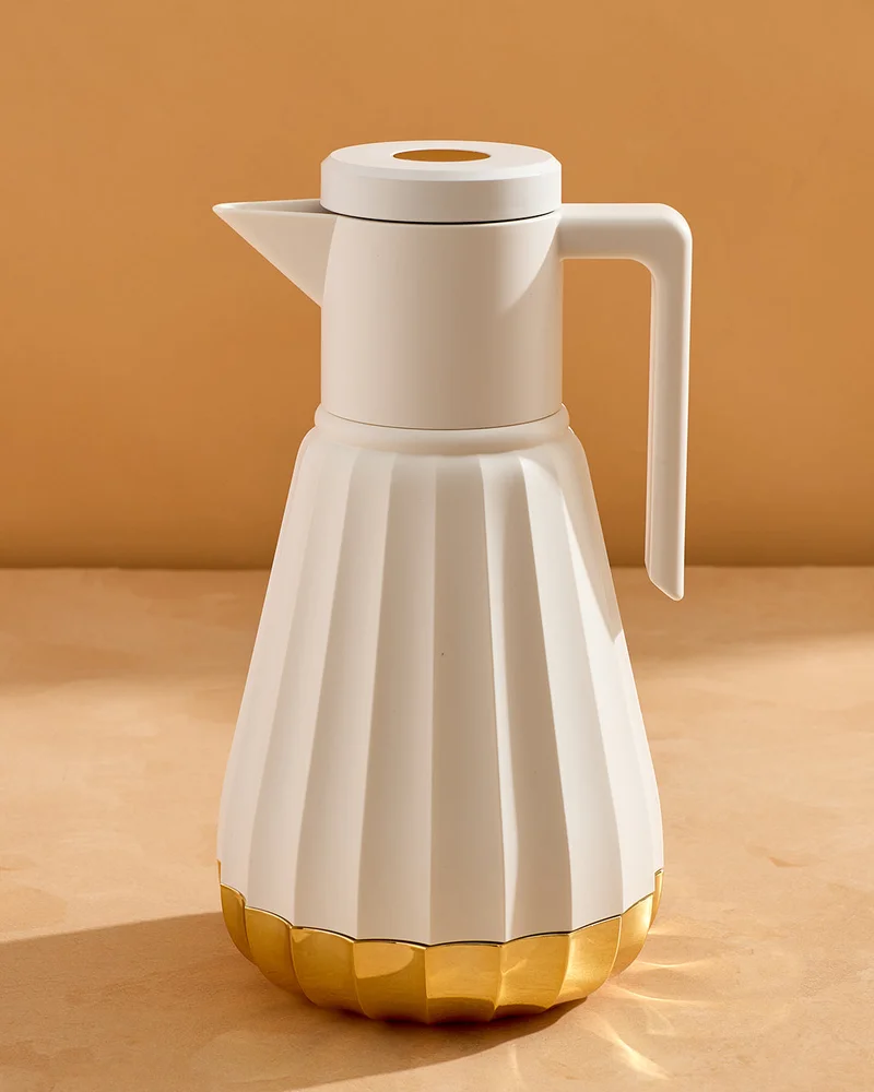 REDTAG Cream Vacuum Flask Pleated Design