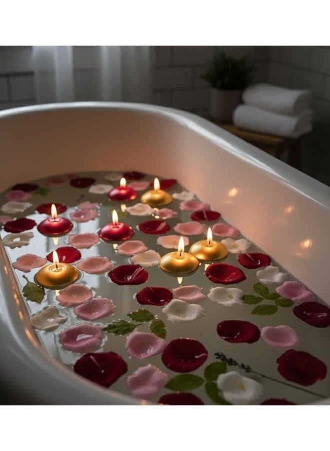 Spaceshoop 10 Pc Round Wax Candle for Home Décor Living Room Bed Room Festivals for Meditation Relaxation Silver - Image 2