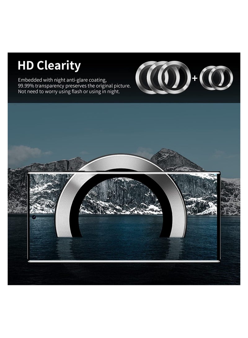 ELTRAZONE Camera Lens Protector Compatible with Samsung Galaxy S22 Ultra (2022), Scratch-Resistant Ultra-Thin Tempered Glass with Aluminum Edge - Image 2