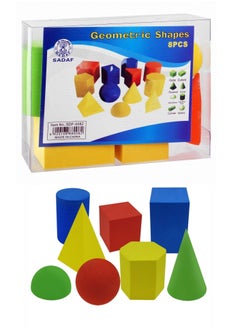 Sadaf 8-Piece Geometric Shape Sponges Assortec Colours  - Image 1