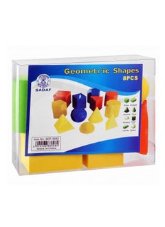 Sadaf 8-Piece Geometric Shape Sponges Assortec Colours  - Image 3