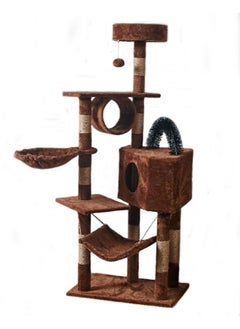 Yolu Large Wooden Cat Tree 150CM, Multi-Level Activity Cat Tower Furniture for Cat  - Image 1