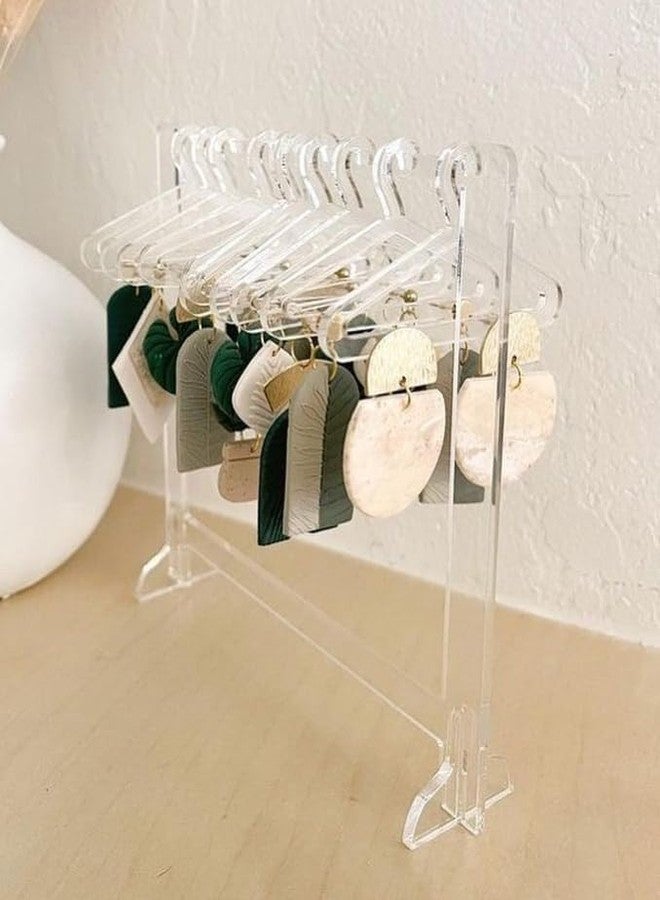 ZINSO Acrylic Earring Holder Display Stand with 8 Hangers, Transparent Jewellery Organiser, Storage Stand - Image 4