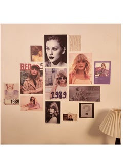 General 13pcsTaylor Swift Taylor ملصق حائط عتيق لتزيين جدار الغرفة ملصق إضافي لغرفة النوم خلفية ملصق  - Image 1