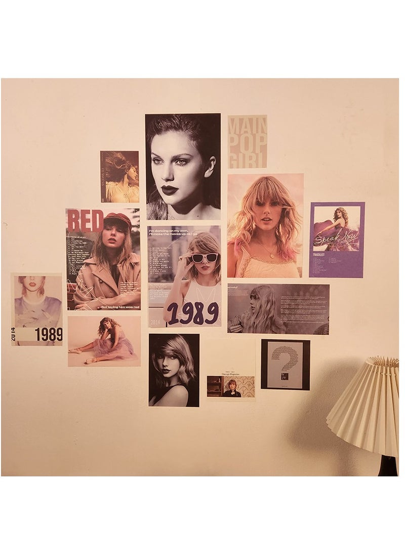 General 13pcsTaylor Swift Taylor Vintage Wall Sticker Room Wall Decoration Poster Ins Bedroom Background Poster  - Image 1