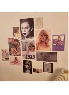 General 13pcsTaylor Swift Taylor ملصق حائط عتيق لتزيين جدار الغرفة ملصق إضافي لغرفة النوم خلفية ملصق  - Image 4