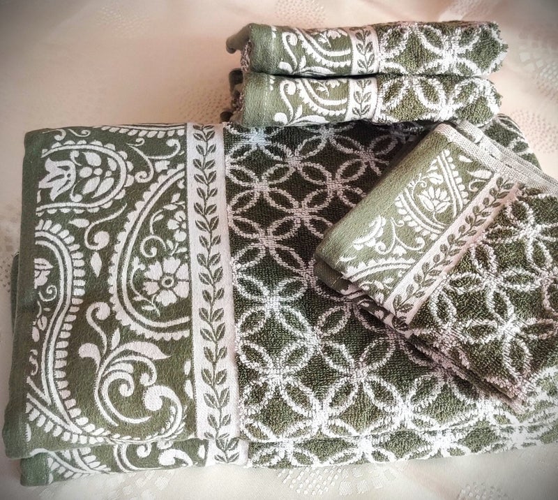 Gift, Dowry, Export Surplus Special Production Bukle Cotton Bathroom-Kitchen Towel Set (Set of 6)