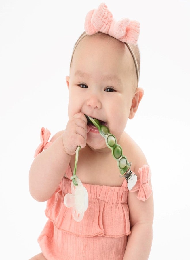 BooginHead PaciGrip Bubble Pop Sensory Silicone Universal Pacifier Clip, Green Swirl - Image 5