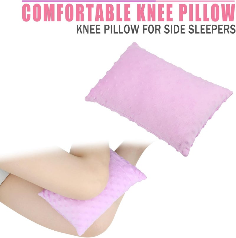 HapiPoppy Soft Knee Pillow Leg Pillows 11" x 7.8" Small Hip Support Pillows Between Legs for Side Sleepers Sciatica Joints Pain Relief Machine Washable Post Surgery Cushion Gifts, Minky Dot Lavender - Image 4