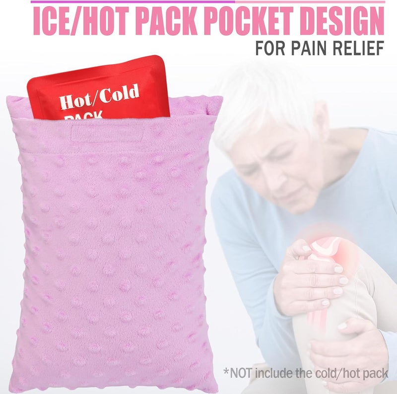 HapiPoppy Soft Knee Pillow Leg Pillows 11" x 7.8" Small Hip Support Pillows Between Legs for Side Sleepers Sciatica Joints Pain Relief Machine Washable Post Surgery Cushion Gifts, Minky Dot Lavender - Image 3