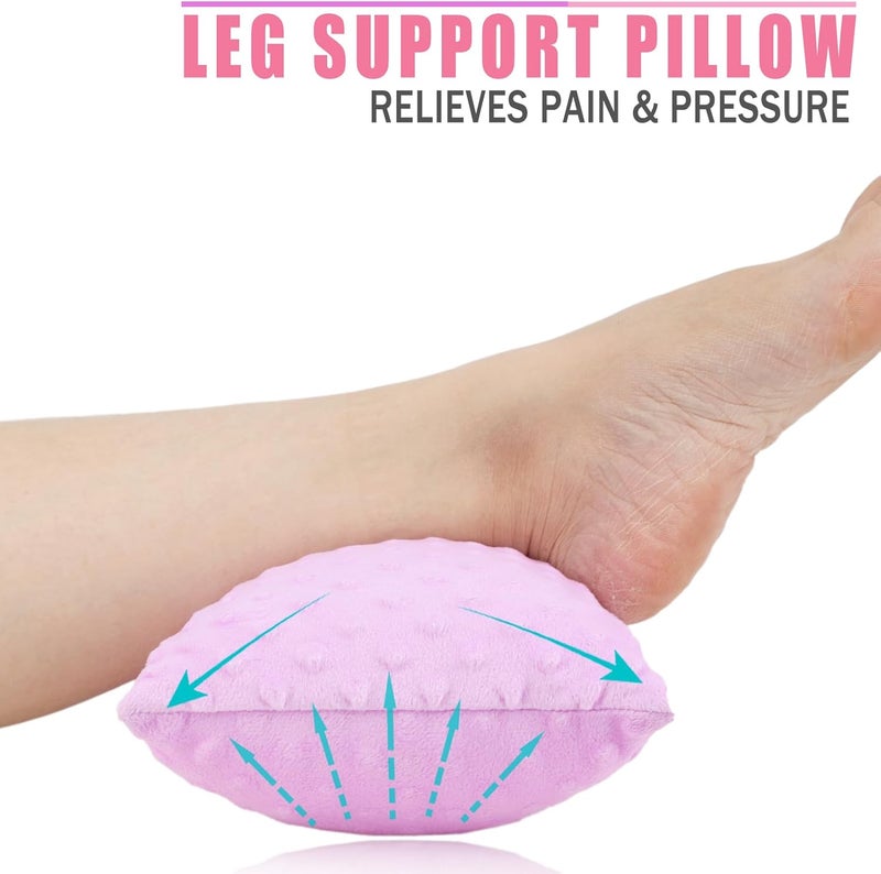 HapiPoppy Soft Knee Pillow Leg Pillows 11" x 7.8" Small Hip Support Pillows Between Legs for Side Sleepers Sciatica Joints Pain Relief Machine Washable Post Surgery Cushion Gifts, Minky Dot Lavender - Image 2