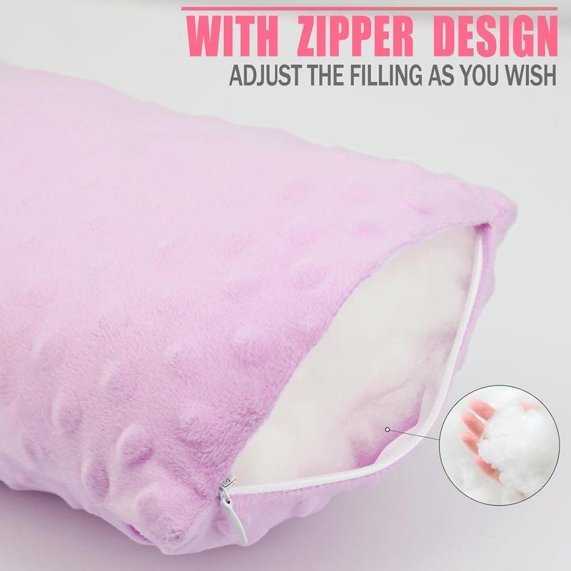 HapiPoppy Soft Knee Pillow Leg Pillows 11" x 7.8" Small Hip Support Pillows Between Legs for Side Sleepers Sciatica Joints Pain Relief Machine Washable Post Surgery Cushion Gifts, Minky Dot Lavender - Image 5