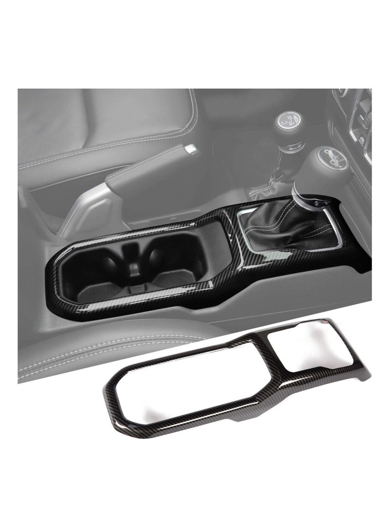 SYOSI Gear Shift Pane Control Center Console ABS Trim Panel Cover Decor for 2018-2023 Jeep Wrangler JL JLU & 2020 2021 2022 2023 Gladiator (Carbon Fiber) - Image 1