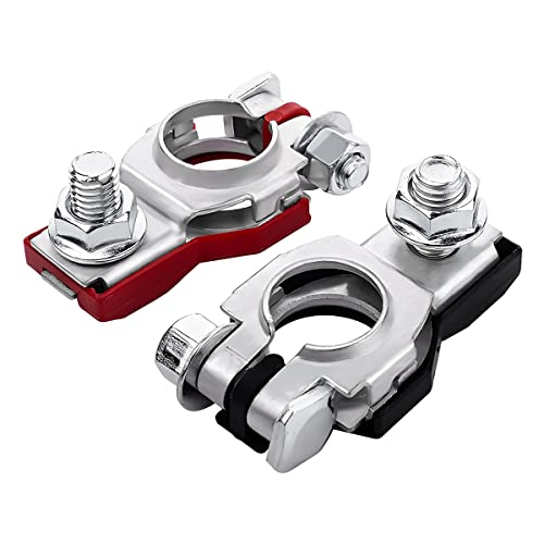 zipelo Battery Terminal Connector Top Post Battery Cable Terminal Clamp Set Positive and Negative 1 Pair Good Contact and Corrosion Resistance Style I 2PCS