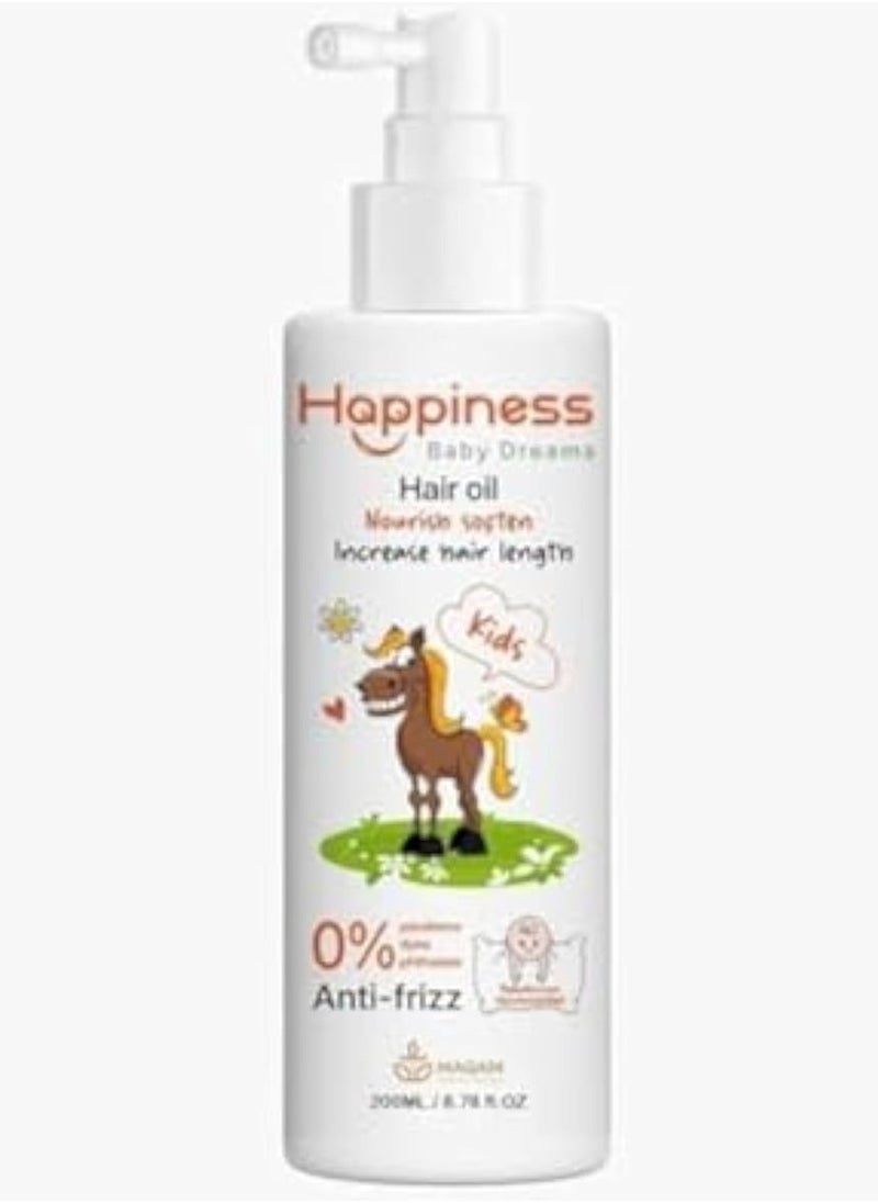 HAPPINESS Happiness Baby Hair Oil With Natural Oils 200Ml 