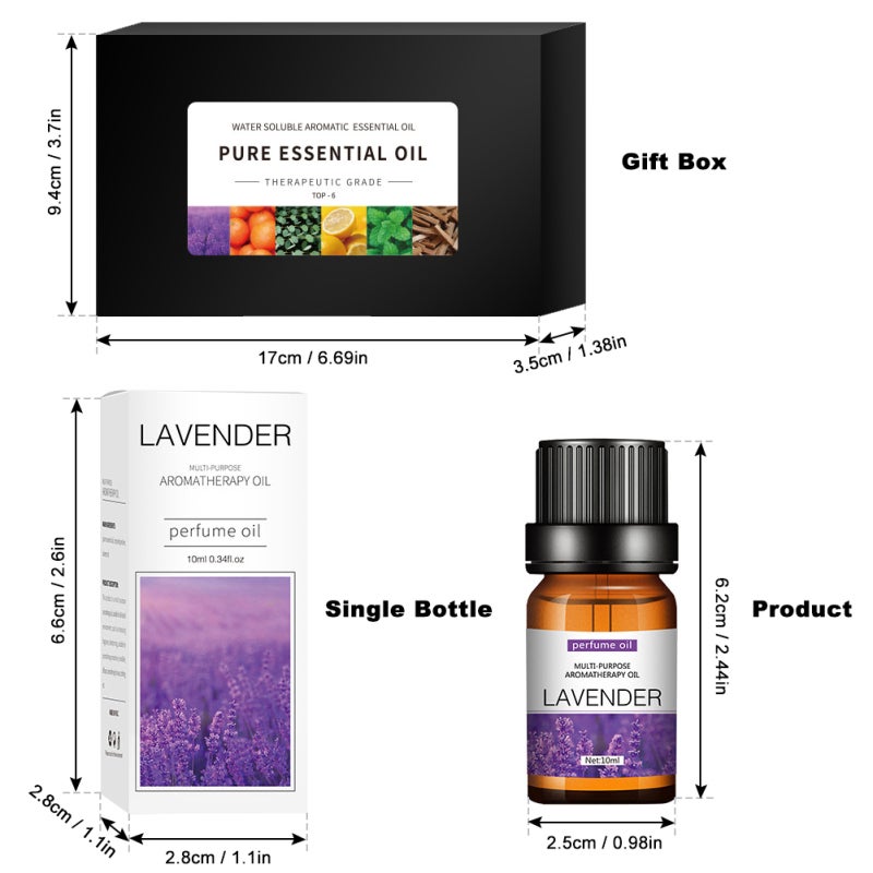 Essential Oil Gift Set - 4-Pack Natural Fragrance Lavender Peppermint Eucalyptus Sandalwood for Aromatherapy Stress Relief Humidifier Use - Image 2
